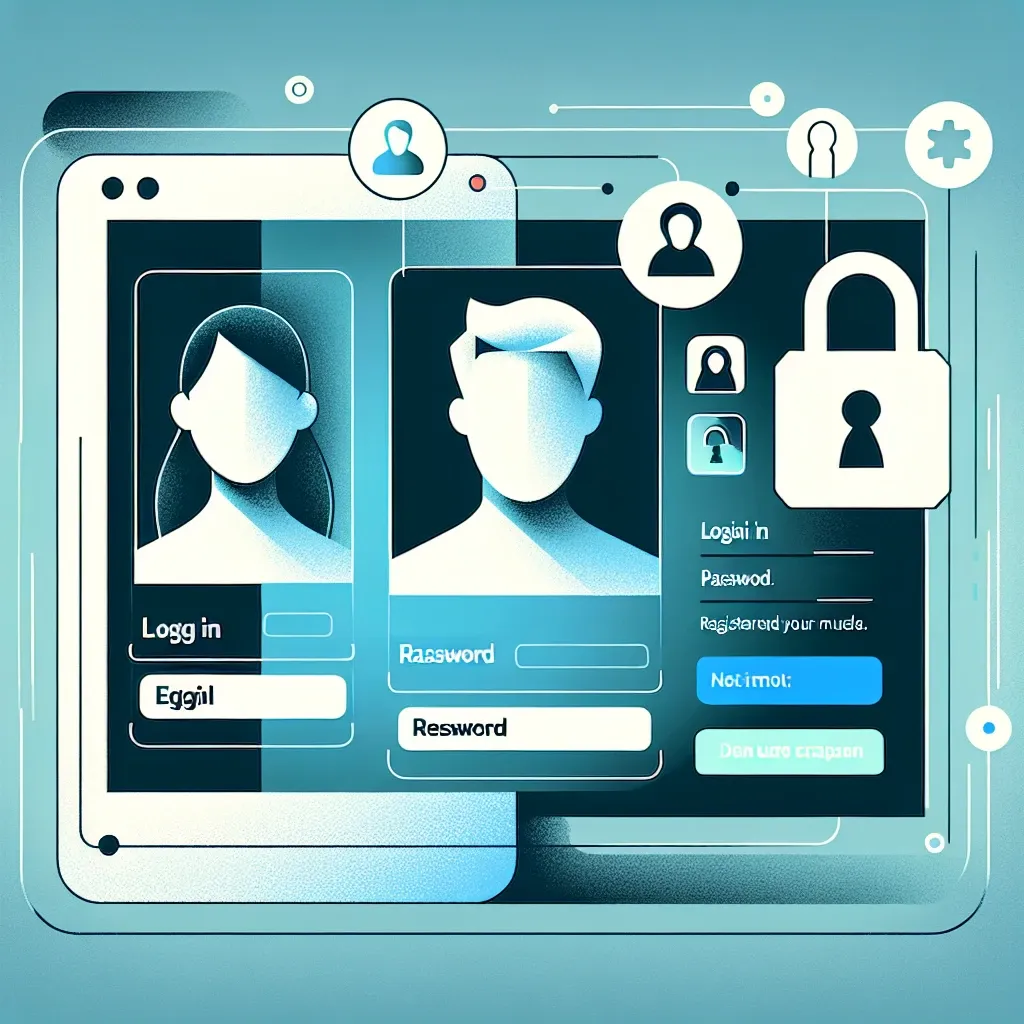 "User-friendly interface for login and registration process illustrating best practices in user experience design for optimal account security."