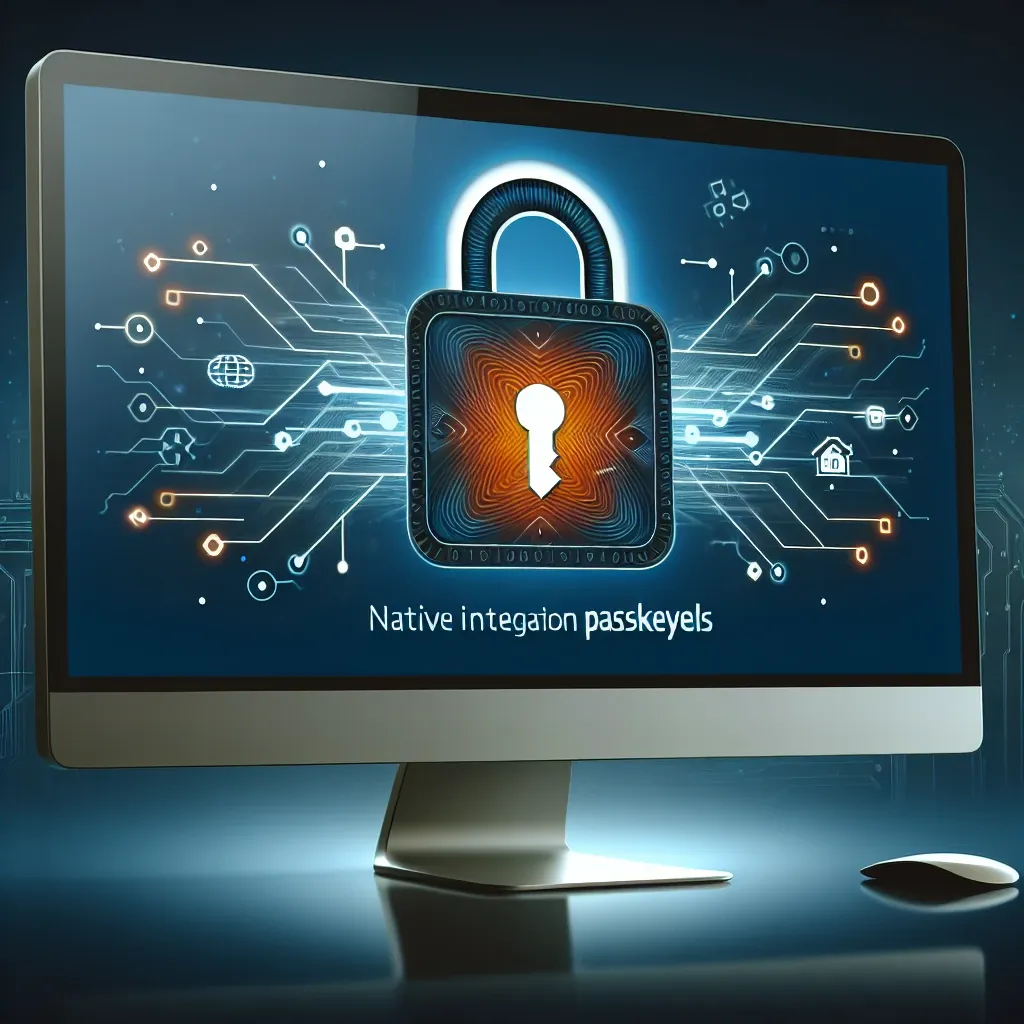 "Imagem ilustrativa mostrando logo do Windows 11 com ícone de passkey, representando a integração nativa de passkeys no sistema operacional Microsoft Windows."